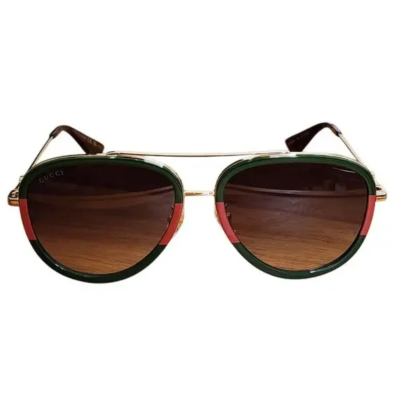 Gucci | Accessories | Gucci Aviator Sunglasses Gold Metal  display picture 3